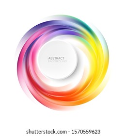 
Wavy circle, colors of the rainbow. Abstract background
