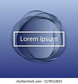 Wavy  circle geometric background.  Cradient shapes composition. Asbtract design. Page template. 