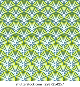 wavy circular patterns classic retro style.