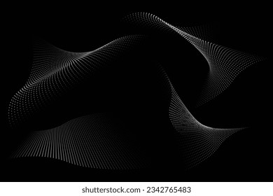 wavy circular texture modern tech design illustration, modern texture design