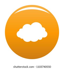 Wavy cloud icon. Simple illustration of wavy cloud vector icon for any design orange