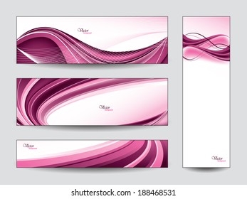 Wavy Collection of Vector Banners.
