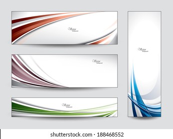 Wavy Collection of Vector Banners.