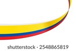 wavy colombia flag vector background with copy space for text. colombia national day