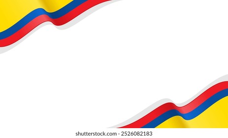 fundo de vetor de bandeira equador ondulado com espaço de cópia para texto. dia nacional equador