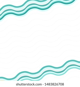 Wavy colored vector hand-drawn design template with copy space for your text.