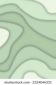 Wavy colorful background with 3D style. Modern liquid background. Abstract textured background with mixing green color. Eps10 vector illustration