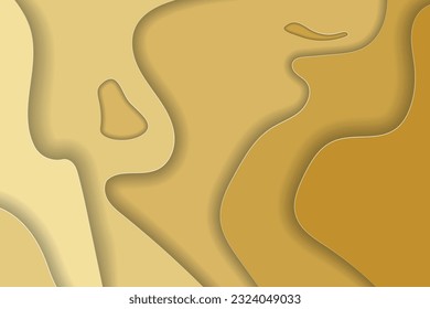 Fondo ondulado y colorido con un estilo 3D. Fondo líquido moderno. Resumen de fondo texturado con mezcla de colores amarillos. Ilustración vectorial Eps10
