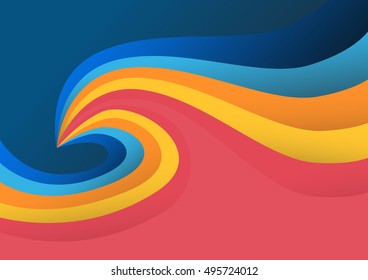 Wavy colorful background, gradient