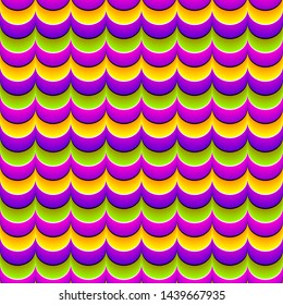 Wavy colorful background. Motion illusion. Seamless pattern.