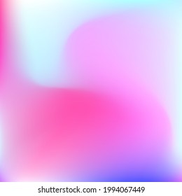 Wavy Colorful Cold Vivid Fluid Background. Pastel Pink Vibrant Neon Multicolor Swirl Gradient Mesh. Bright Light Liquid Sky Curve Gradient Background. Blurred Dynamic Color Water Design Pic.