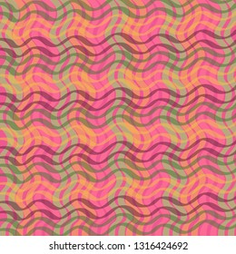 Wavy colorful line pattern
