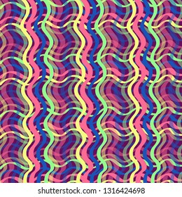 Wavy colorful line pattern