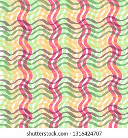 Wavy colorful line pattern