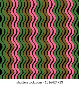 Wavy colorful line pattern