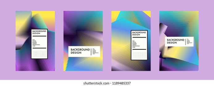 Wavy Colorful Marble Background Set. Trendy Gradient Shapes Composition. Eps10 Vector.