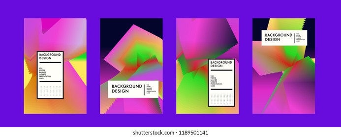 Wavy Colorful Marble Background Set. Trendy Gradient Shapes Composition. Eps10 Vector.