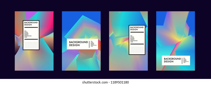 Wavy Colorful Marble Background Set. Trendy Gradient Shapes Composition. Eps10 Vector.