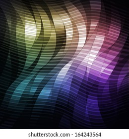 Fundo de mosaico colorido ondulado; ilustração vetorial eps10.