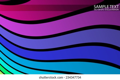 Wavy colorful vector background illustration - Colorful vector abstract background illustration