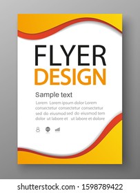 Wavy cover design template. Can be used for magazine cover, business mockup, education, presentation, report. Vector eps 10