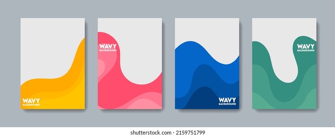 Wavy covers background color and fluid abstract banner