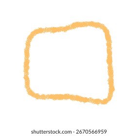 El marco de rectángulo orgánico de contorno de crayón ondulado utiliza borde de boceto y fondo suave. El cuadro de texto de cita combina el encanto gráfico con un marco de mano, lo que lo convierte en un elemento atractivo para el borde y el mensaje creativos.