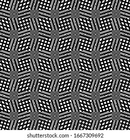 Wavy, criss-cross, zig-zag, curvy lines, abstract geometric grid, mesh background / pattern pr textuer