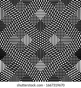 Onda, cruz, zig-zag, líneas curvas, cuadrícula geométrica abstracta, fondo de malla / patrón por textualidad