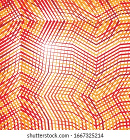Wavy, criss-cross, zig-zag, curvy lines, abstract geometric grid, mesh background / pattern pr textuer