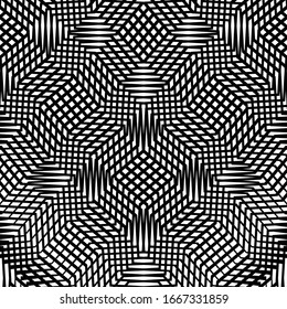 Wavy, criss-cross, zig-zag, curvy lines, abstract geometric grid, mesh background / pattern pr textuer