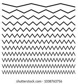 Wavy, criss-cross, zig-zag lines. Set of different levels