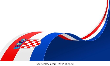 fundo de vetor de bandeira ondulada croácia com espaço de cópia para texto. dia nacional croácia
