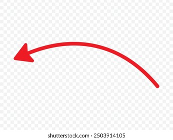 wavy curved Long arrow icon. long line arrow vector. flat style Arrow symbol. arrow on a white background. vector illustration.