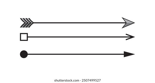 wavy curved Long arrow icon. long line arrow vector.