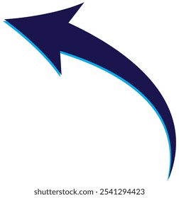 wavy curved Long arrow icon. long line arrow vector. flat style Arrow symbol. arrow on a white background. eps 10