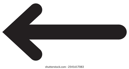 wavy curved Long arrow icon. long line arrow vector. flat style Arrow symbol. arrow on a white background. vector illustration.
