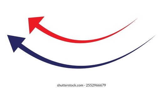 wavy curved Long arrow icon. long line arrow vector. flat style Arrow symbol. arrow on a white background. vector illustration. 333