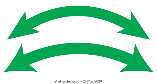 wavy curved Long arrow icon. long line arrow vector. flat style Arrow symbol. arrow on a white background. vector illustration.