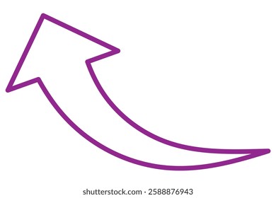 A wavy curved Long arrow icon. long line arrow vector. flat style Arrow symbol .  1176