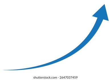 wavy curved Long  line arrow vector. flat style Arrow symbol.  on a transparent background. vector illustration. blue long arrow, curve green arrow icon vector for your apps, web
