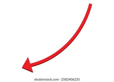 wavy and curved wave long arrow vector icon. Horizontal wavy curved long arrow icon. flat style curved long arrow vector illustration.
