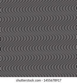 Wavy, curves lines. Optical art background. Wave design black and white. Digital image with a psychedelic stripes. Vector illustration