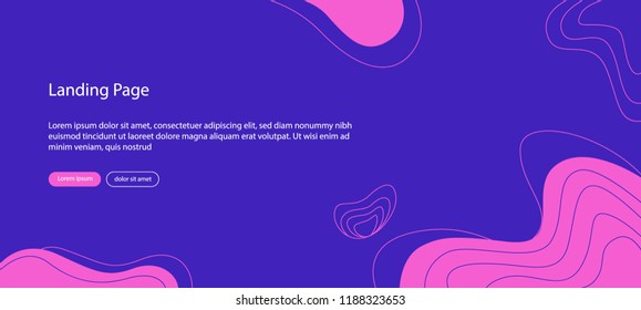 Wavy and curvy background. Trendy gradient shapes composition. Eps10 vector.