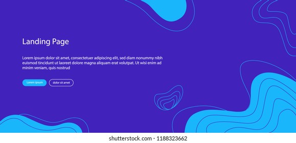 Wavy and curvy background. Trendy gradient shapes composition. Eps10 vector.
