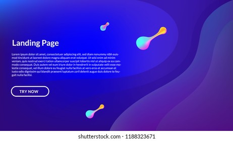 Wavy and curvy background. Trendy gradient shapes composition. Eps10 vector.