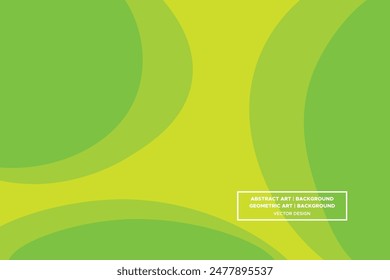 Wavy Curvy Circular and Circle Shapes and Designs Green and Yellow Colors Modern Abstract Background Geometric Background