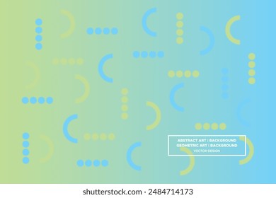 Wavy Curvy Circular and Circle Shapes and Designs Green and Blue Colors with Gradient Backdrop Modern Abstract Background Geometric Background