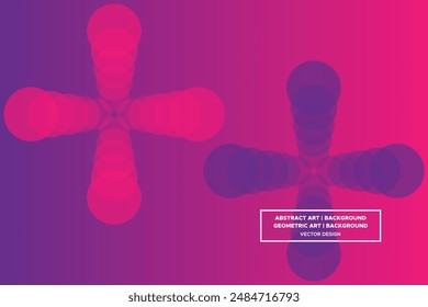 Wavy Curvy Circular and Circle Shapes and Designs Purple and Red Colors with Gradient Backdrop Modern Abstract Background Geometric Background