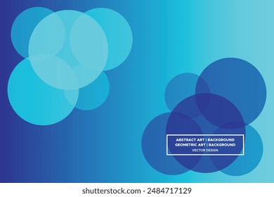 Wavy Curvy Circular and Circle Shapes and Designs Blue and Light Blue Colors with Gradient Backdrop Modern Abstract Background Geometric Background